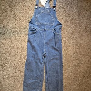 Mango Light Blue Denim Overalls